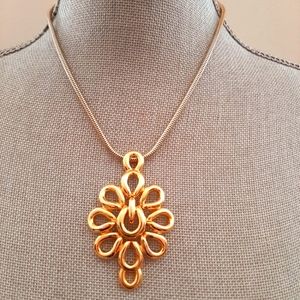 Vintage D' Orlan Gold Statement Necklace